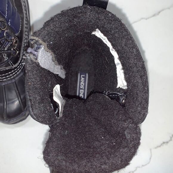 Lands' End | Kids Winter Insulated Navy Blue Snow Rain Boots Boys Girls - Picture 12 of 15